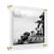Wexel Art Double Panel Clear Acrylic Floating Wall Frame with Gold Hardware